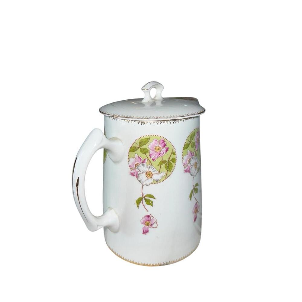VTG Edwin M. Knowles Semi-vitreous China Chocolate Pot With Lid Made‎ In USA - Picture 12 of 15